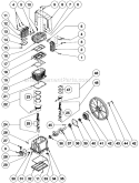 Two Stage Compressor B Diagram and Parts List for AC2-PR09-30M  Mi-T-M Compressor