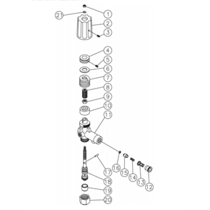 Unloader Diagram and Parts List for HG-3004-3575  Mi-T-M Pressure Washer