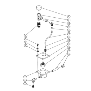 Low Oil Shutdown Diagram and Parts List for AES-20315-120HM  Mi-T-M Compressor