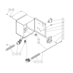 Electrical Box Diagram and Parts List for HDC-3005-0V6G  Mi-T-M Pressure Washer