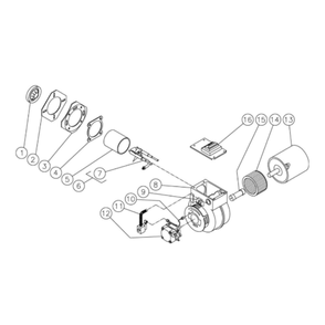 Burner Diagram and Parts List for HHD-3005-0E9G  Mi-T-M Pressure Washer
