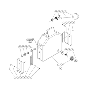 Float Tank Diagram and Parts List for HDS-4005-0K6G  Mi-T-M Pressure Washer