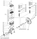 Single Stage Compressor Diagram and Parts List for AM1-PE15-08M  Mi-T-M Compressor