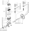 Single Stage Compressor Diagram and Parts List for AM1-PE15-20M  Mi-T-M Compressor