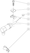 Single Stage Air Throttle Assembly Diagram and Parts List for AM1-PH65-20M  Mi-T-M Compressor