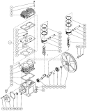 Single Stage Compressor Diagram and Parts List for AM1-PH65-20M  Mi-T-M Compressor