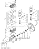 Single Stage Compressor Diagram and Parts List for AM1-PR07-20M  Mi-T-M Compressor