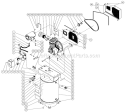 Tank Assembly Diagram and Parts List for AM2-S375-80M  Mi-T-M Compressor