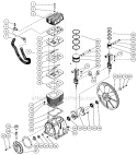 Two Stage Compressor Diagram and Parts List for AM2-SE05-30M  Mi-T-M Compressor