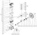 Single Stage Compressor Diagram and Parts List for AS1-PH65-08M  Mi-T-M Compressor