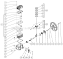 Single Stage Compressor Diagram and Parts List for AS1-PR07-08M  Mi-T-M Compressor