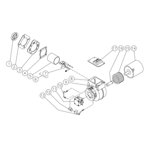 Burner Diagram and Parts List for HHS-3004  Mi-T-M Pressure Washer