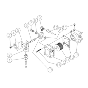 Fuel Pump/Solenoid Diagram and Parts List for HHD-3005-0E5G  Mi-T-M Pressure Washer