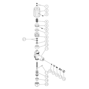 Unloader Diagram and Parts List for HHD-3005-0E3G  Mi-T-M Pressure Washer