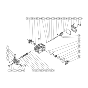 Pump Diagram and Parts List for HHD-3004-0E5G  Mi-T-M Pressure Washer
