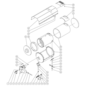 Heat Exchanger Diagram and Parts List for HS-4005-0MDK  Mi-T-M Pressure Washer