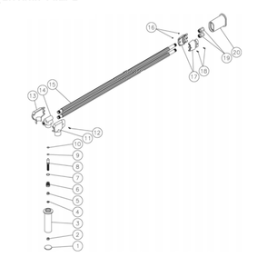 Angled Dual Lance Diagram and Parts List for HS-3506-1MGH  Mi-T-M Pressure Washer