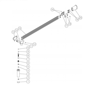Angled Dual Lance Diagram and Parts List for HG-1805-3460  Mi-T-M Pressure Washer