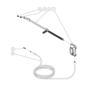 Gun/Wand/Hose Diagram and Parts List for HG-3004-1208  Mi-T-M Pressure Washer
