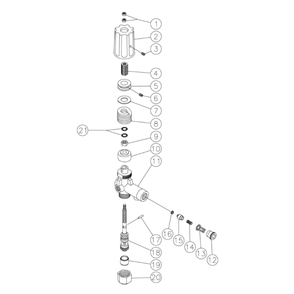 Unloader Diagram and Parts List for HHS-2004-0E3G  Mi-T-M Pressure Washer