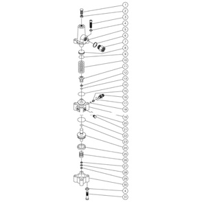 Unloader Diagram and Parts List for HG-1505-0M10  Mi-T-M Pressure Washer
