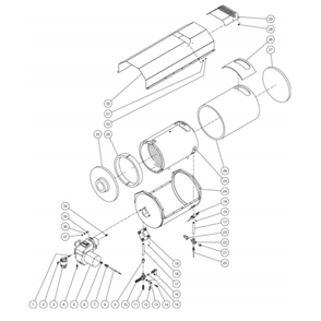 Heat Exchanger Diagram and Parts List for HS-4004-0MAV  Mi-T-M Pressure Washer