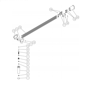 Angled Dual Lance Diagram and Parts List for HG-2004-3460  Mi-T-M Pressure Washer