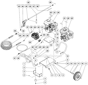 Part Location Diagram of 34-0772 Mi-T-M Decal- 2400 Die Cut
