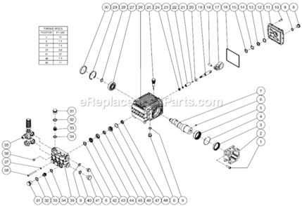 Page E Diagram and Parts List for CA-2703-0MHB  Mi-T-M Pressure Washer