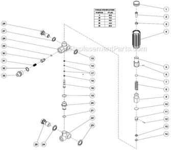 Unloader Assembly Diagram and Parts List for CA-3504-0MHB  Mi-T-M Pressure Washer