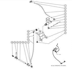 Tank Drain Diagram and Parts List for AES-20315-120HM  Mi-T-M Compressor