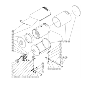 Part Location Diagram of 4-0021 Mi-T-M Complete Burner