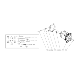 Alternator Diagram and Parts List for HS-3005-0MGV  Mi-T-M Pressure Washer