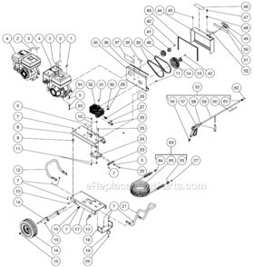 Frame Assembly After S/N 10239171 Diagram and Parts List for CBA-2504-0MRB  Mi-T-M Pressure Washer