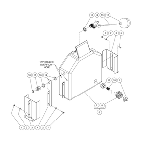 Float Tank Diagram and Parts List for HS-3006-0MDK  Mi-T-M Pressure Washer