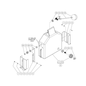 Float Tank Diagram and Parts List for HDC-3005-0V6G  Mi-T-M Pressure Washer