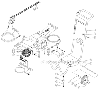Frame Assembly After S/N 10040491 Diagram and Parts List for CD-1002-0MUC  Mi-T-M Pressure Washer