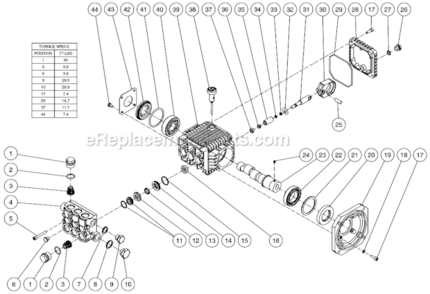 Pump Assembly Diagram and Parts List for CD-1002-2MUH  Mi-T-M Pressure Washer