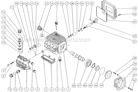 Assembly Diagram and Parts List for CD-1504-0MVB  Mi-T-M Pressure Washer