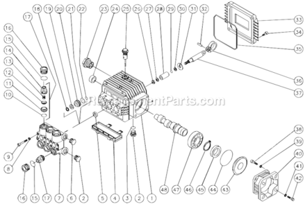 Assembly Diagram and Parts List for CD-1504-1MHC  Mi-T-M Pressure Washer