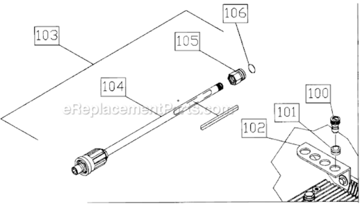 Convert Variable Nozzle To Quick Connect Diagram and Parts List for CD-1504-1MVC  Mi-T-M Pressure Washer