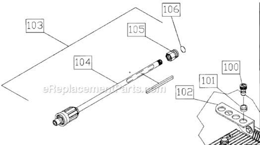 Convert Variable Nozzle To Quick Connect Diagram and Parts List for CD-2003-0MHB  Mi-T-M Pressure Washer