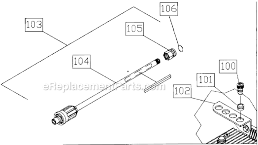 Convert Variable Nozzle To Quick Connect Diagram and Parts List for CD-2003-0MVB  Mi-T-M Pressure Washer