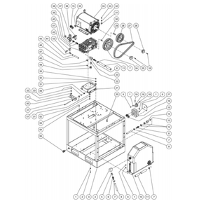 Motor Base Diagram and Parts List for HG-3004-3460  Mi-T-M Pressure Washer