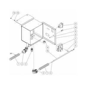 Electrical Box Diagram and Parts List for HDC-3505-0V6G  Mi-T-M Pressure Washer