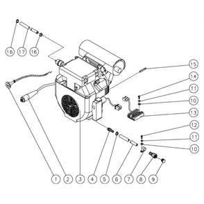 Engine Diagram and Parts List for HVS-3505-0H6G  Mi-T-M Pressure Washer