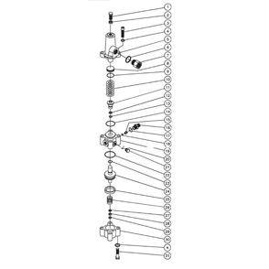 Unloader Diagram and Parts List for HDS-3505-0K6A  Mi-T-M Pressure Washer