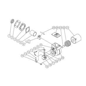 Burner Diagram and Parts List for HDS-3506-0H6A  Mi-T-M Pressure Washer