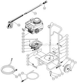 Part Location Diagram of 1-0076 Mi-T-M Engine