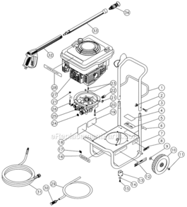 Part Location Diagram of 1-0100 Mi-T-M Engine